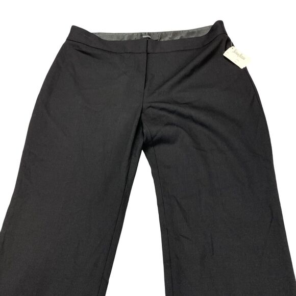 Neiman Marcus Trousers Pants Womens 8 Black Wide Leg Mid Rise Casual Classic Fit - Picture 11 of 15